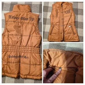 Cowgirl Tuff Copper Puffer Vest Size M